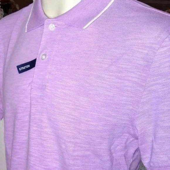 GEORGE Purple Breathable SS Polo/Golf Shirt - Picture 2 of 4
